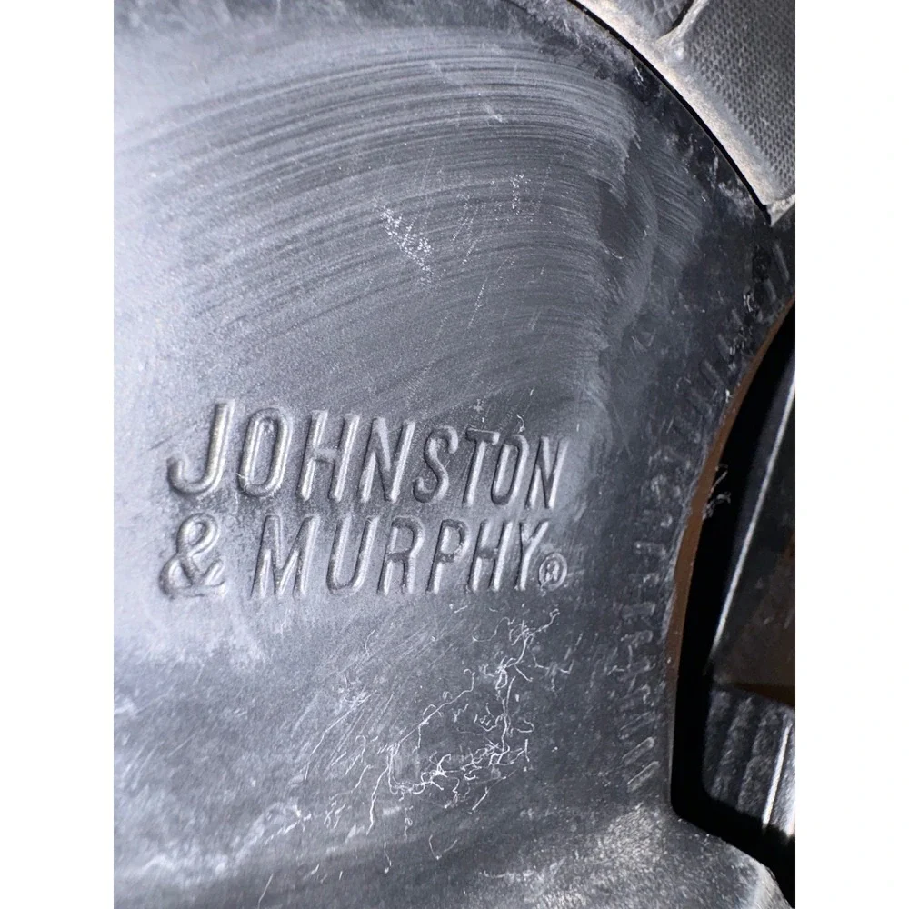 Johnston & Murphy XC4 Mens Black Leather Cap Toe Waterproof Dress Shoes 10.5 M